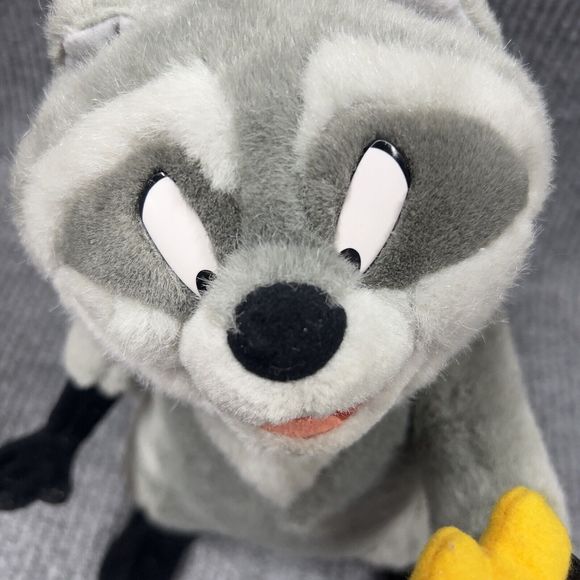 VTG Disneyland 12” Raccoon Plush Pocahontas Meeko Moveable‎ Arms Stuffed Toy - Picture 3 of 10